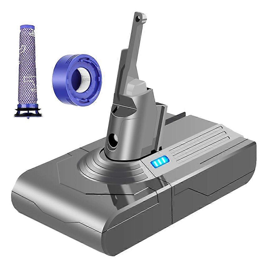 21.6V V8 Battery Adapter+Pre-Filter+Rear Filter Replace for V8 Batteries V8 Absolute V8 Animal Vacuum Cleaner