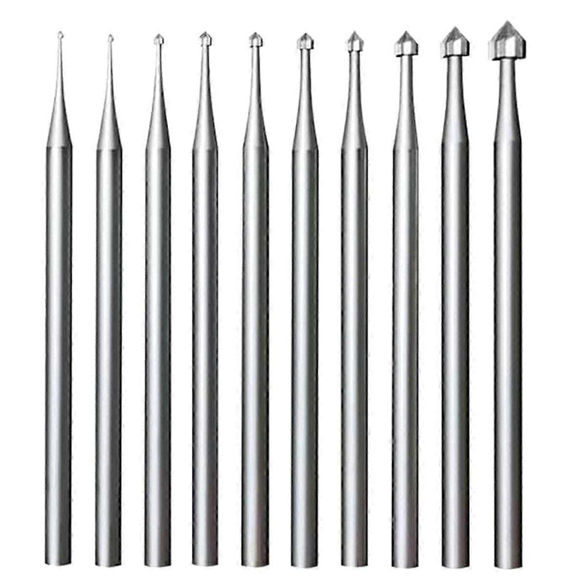 10Pcs Jewelry Setting Burr - 3/32In Shank Stone Setting Burs Cylinder