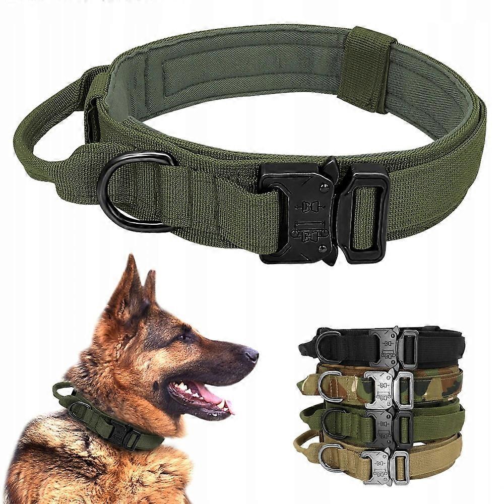 Metal dog collar set, collar with leash, size XL