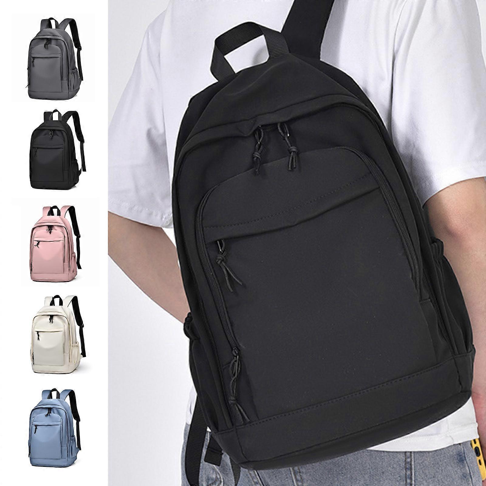 Small Canvas Backpack For Women - Lightweight Travel Bookbag, Laptop Backpack, Pink, 11x15.5x6 Inches