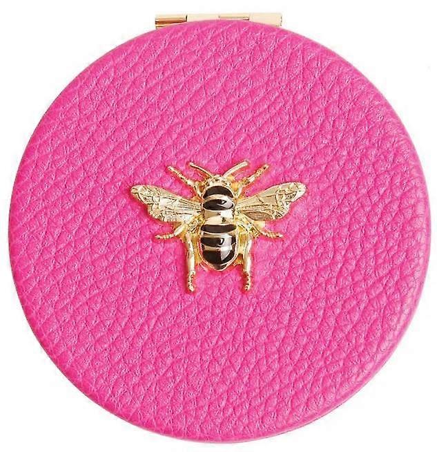 Alice Wheeler London Round Compact Mirror - Hot Pink