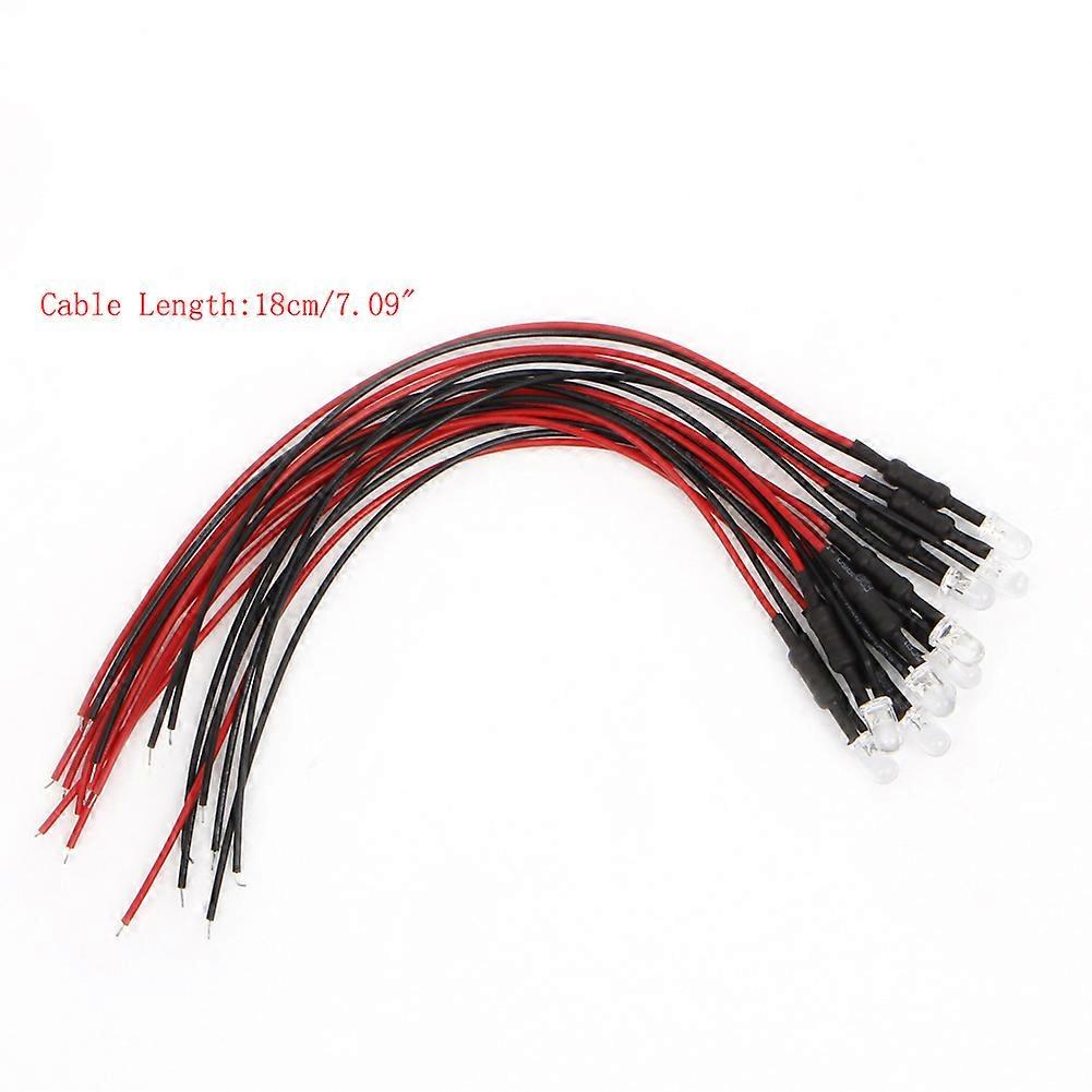 Multi-functional 24V LED Pre Wired 18cm 5mm Pre Wired Lamp Light Bulb Prewired Emitting Diode For Hobbyists RC Car Boat Multicolor