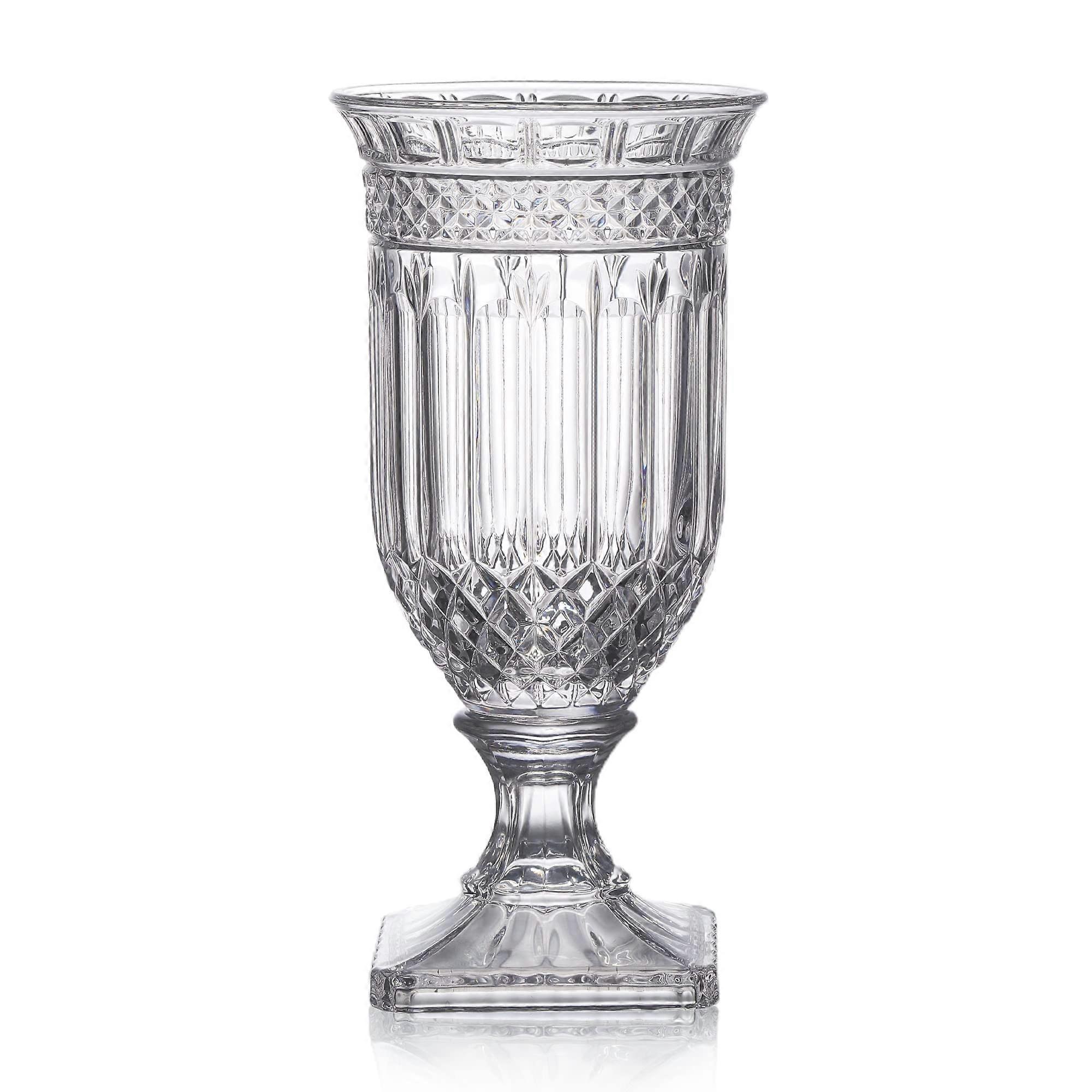 13 '' Glass Vase, Table and Middle Piece Large Transparent Decorative Flower Vase