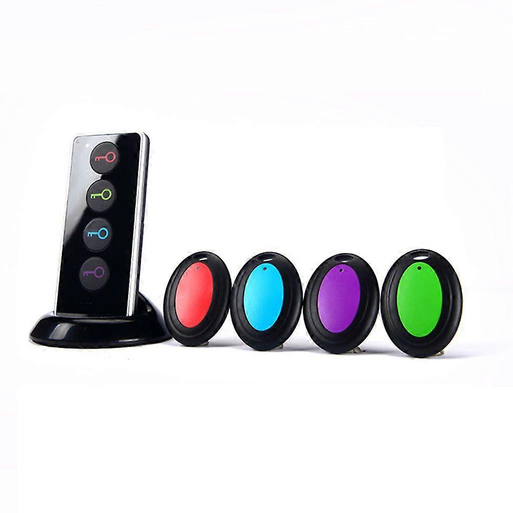 Remote for Key Finder, item Tracker/Wireless RF Item Locator with Base Support for Keys Pets Cell Phone (4 Receivers, 1 Remote Control)