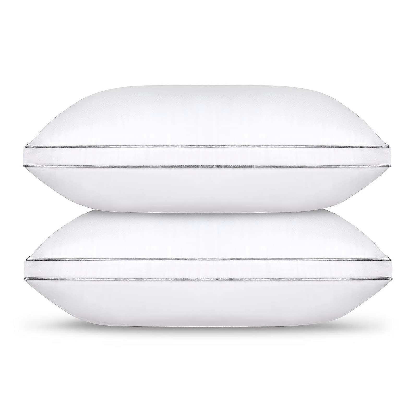 Bed Pillows 2 Pack Queen Size Cooling Down Alternative Pillows for Side Back Stomach Sleepers Luxury Soft Supportive