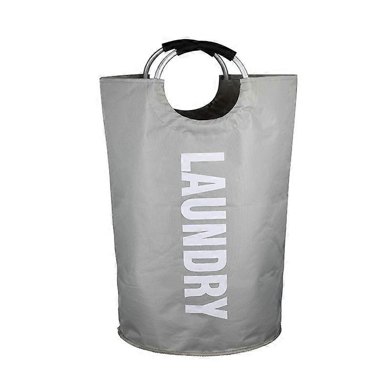 Large Grey Collapsible Laundry Hamper for Bedroom