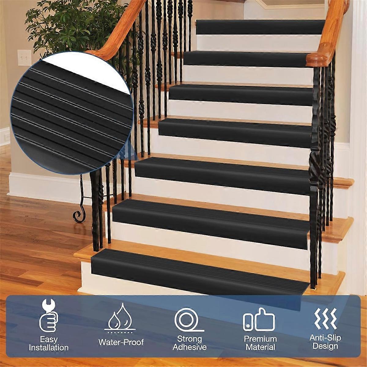 Stair Edge Trim Self Adhesive Stair Nosing Molding Trim Black