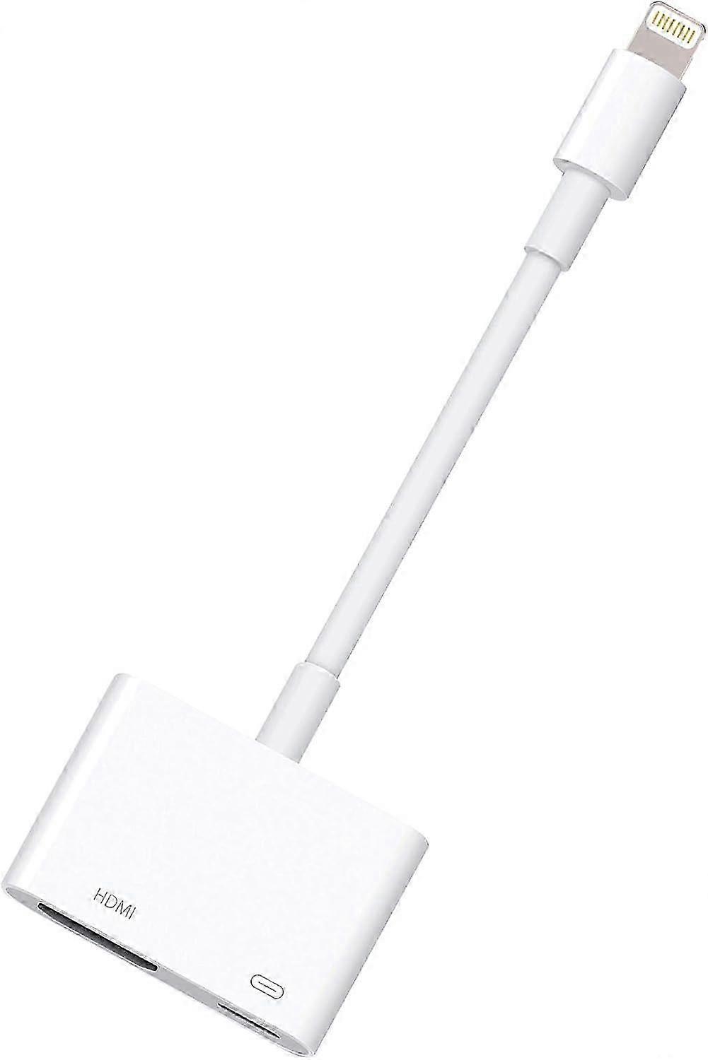 Digitální AV adaptér Lightning na HDMI adaptér 1080P s nabíjecím portem Lightning pro vybrané modely IPhone, iPad a iPod a projektor televizního monitoru (s rozlišením