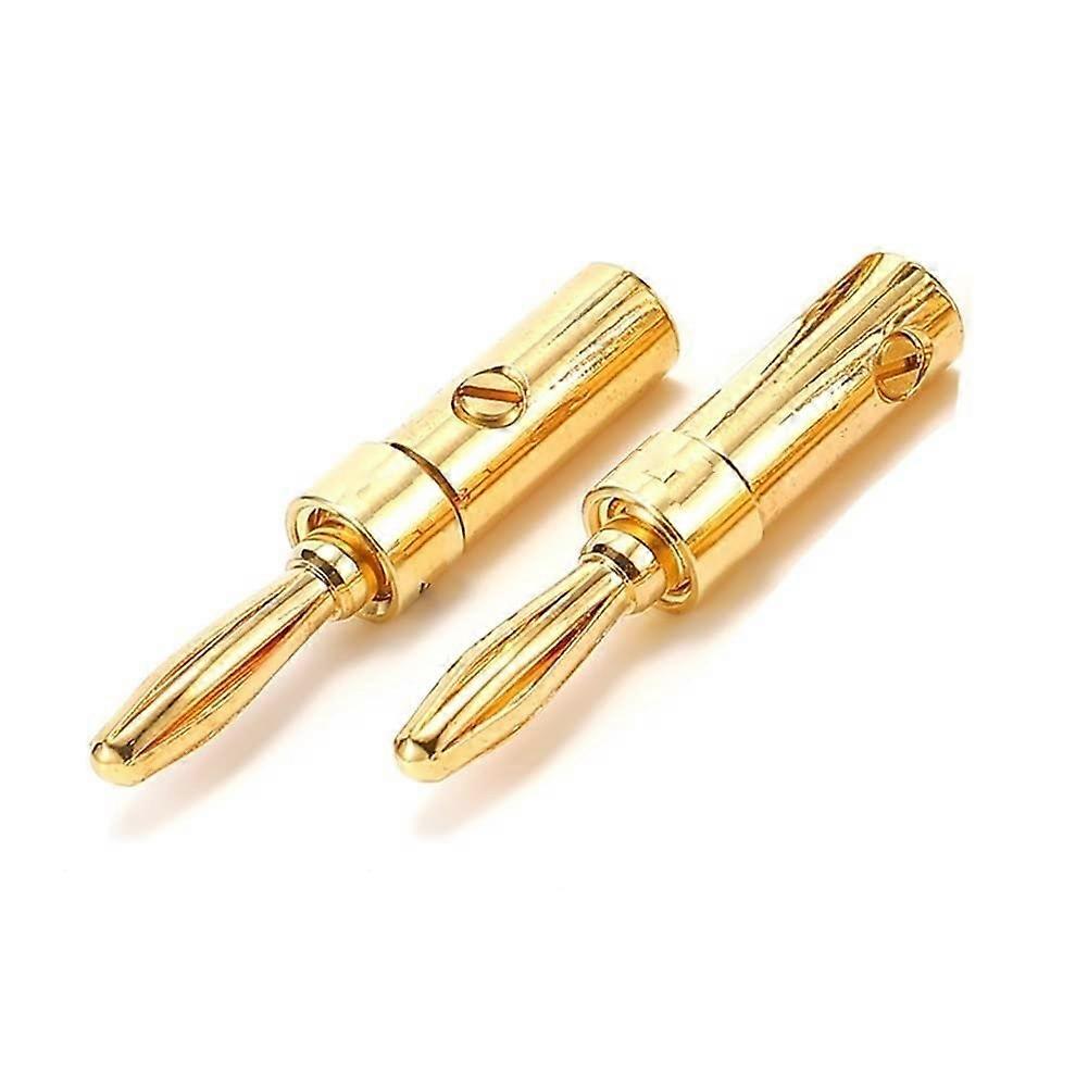 Speaker Connector Speaker Amplifier Full Metal Gold Plated Banana Plug to Audio Terminal Binding Post