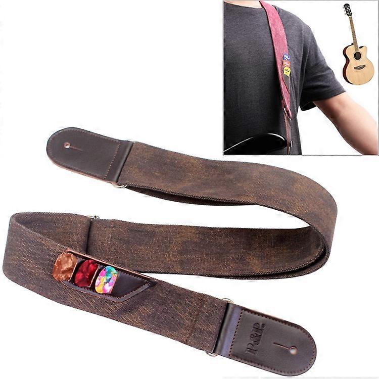 Leather Guitar Strap Retro Cowboy Electric Guitar Pick Strap