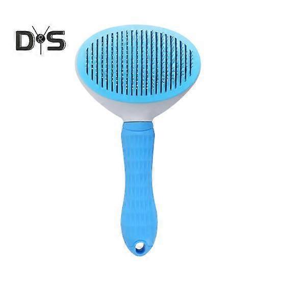 Cat Grooming Brush Painless Pet Hair Removal Gentle Detangling Pet Comb with One-Click Button for Shedding Massaging Grooming