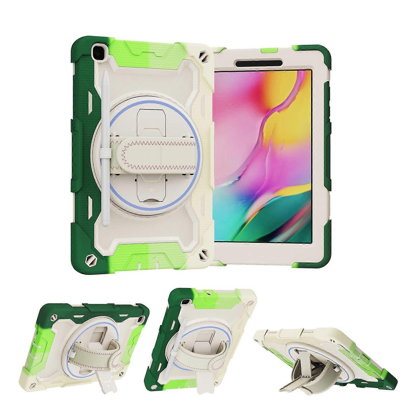 Tablet PC Bags Cases Sleeves for Samsung Galaxy Tab A 8.0 (2019) SM-T290 SM-T295, Multi-Angle Bracket, 360° Swivel Hand Strap