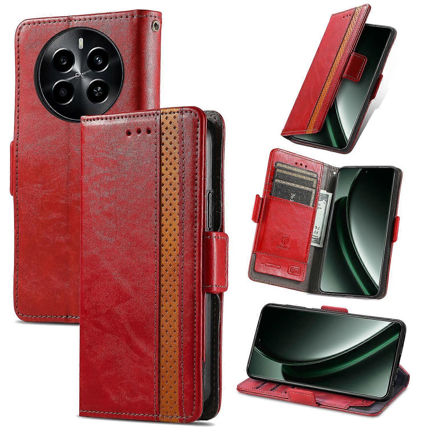 Compatible With Realme 13 Wallet Case, PU Leather Flip Case with Card Holders RFID Blocking Kickstand Phone Cover