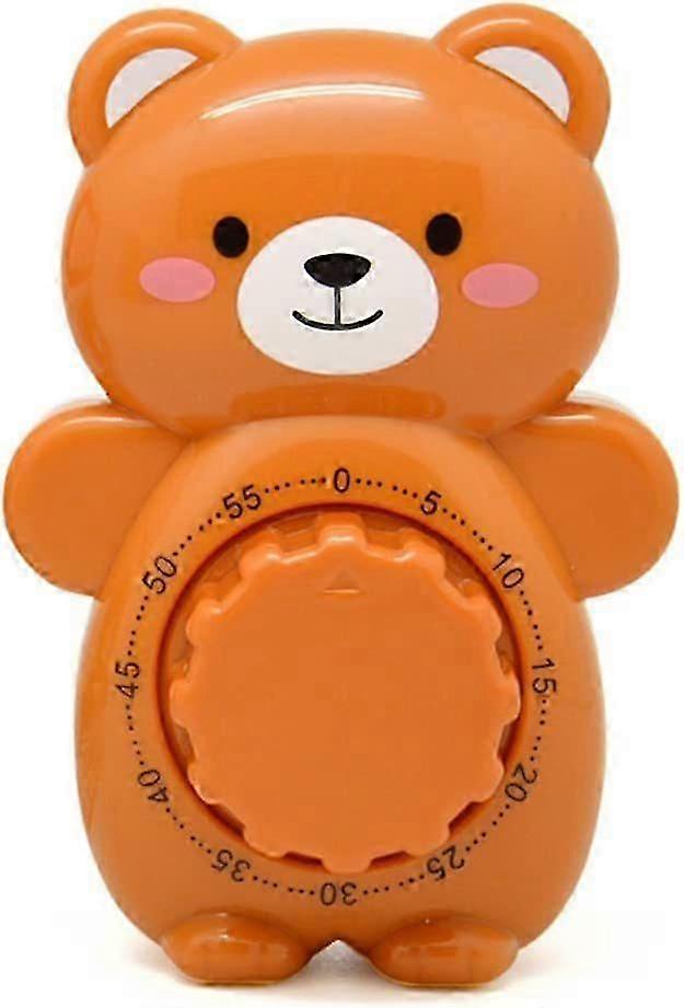Cute cartoon bear timer 60 minutes mechanical cooking timer clock loud ALARM counting