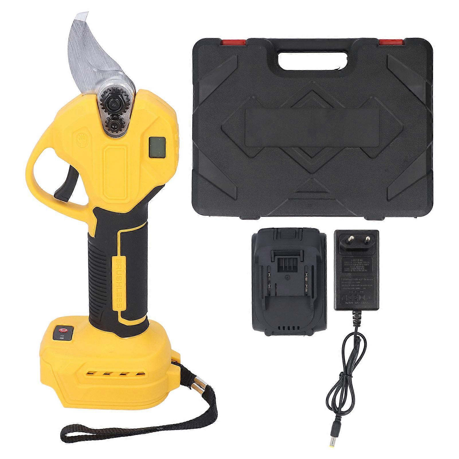 Electric Pruning Shear LCD Display 1.18in Cutting Diameter Cordless Tree Branches Cutter for Orchard Backyard