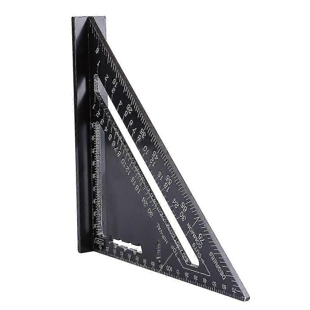 7 Inch Aluminum Profile Black Oxidized Triangular Plate Triangular Ruler (metric)