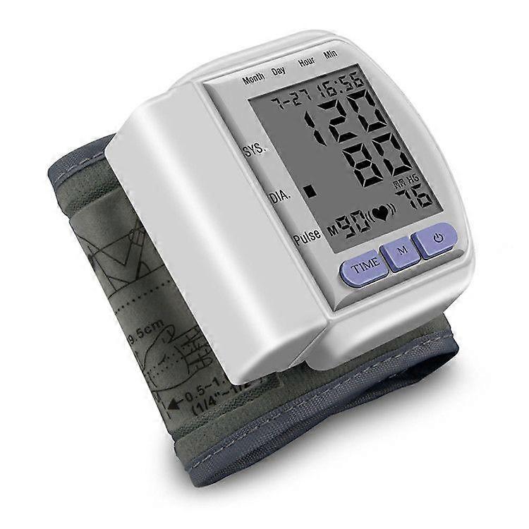 Wrist Blood Pressure Cuff, Blood Pressure Wrist Cuff with Adjustable Wrist Cuff & Large LCD Display