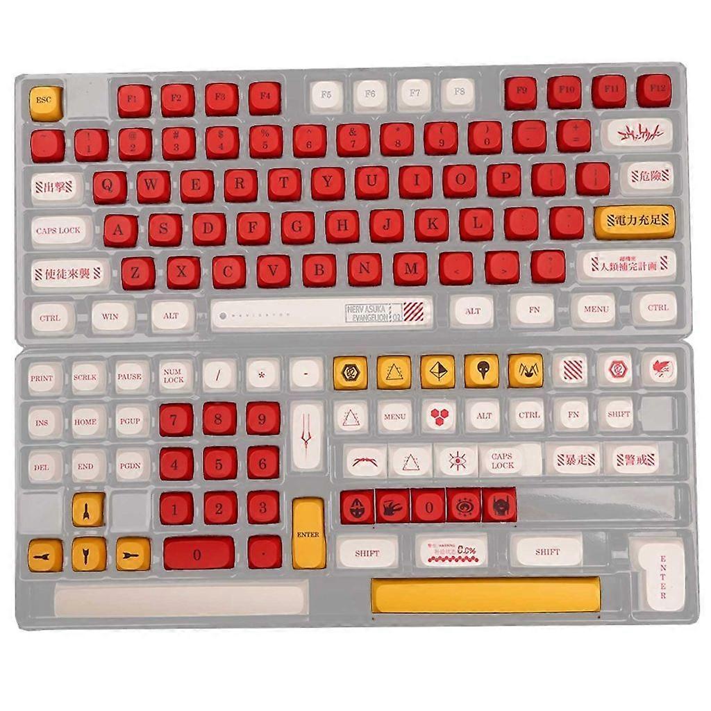 136-Key PBT Keycaps MA Dye-Sub for MX- Switches EVA Gaming Mechanical Keyboard
