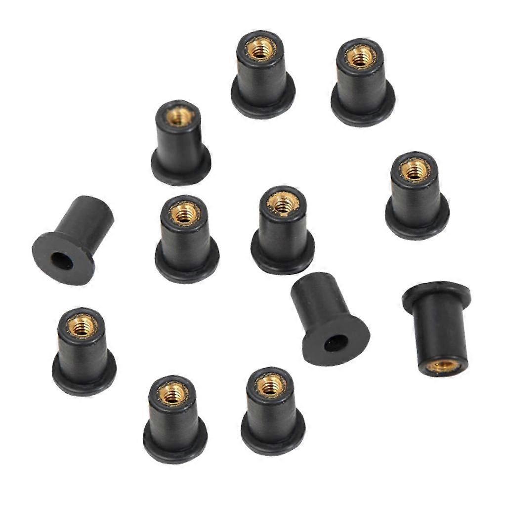 12Pcs Rubber Well Nuts M5 Metric Screw Wellnuts Motorcycle Windscreen