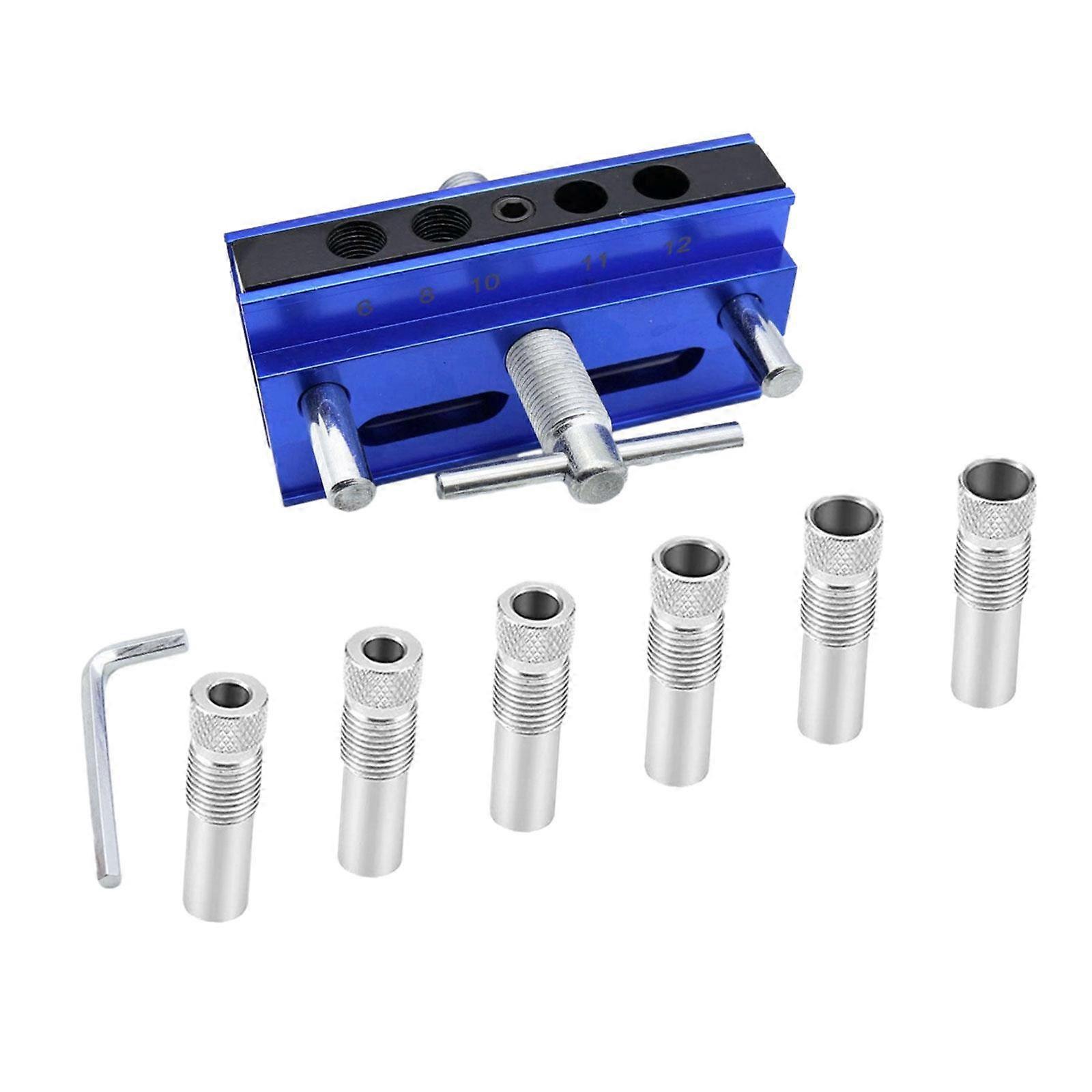 Self Centering Doweling Jig, Drill Jig for Straight Hole with 6 Drill Guide