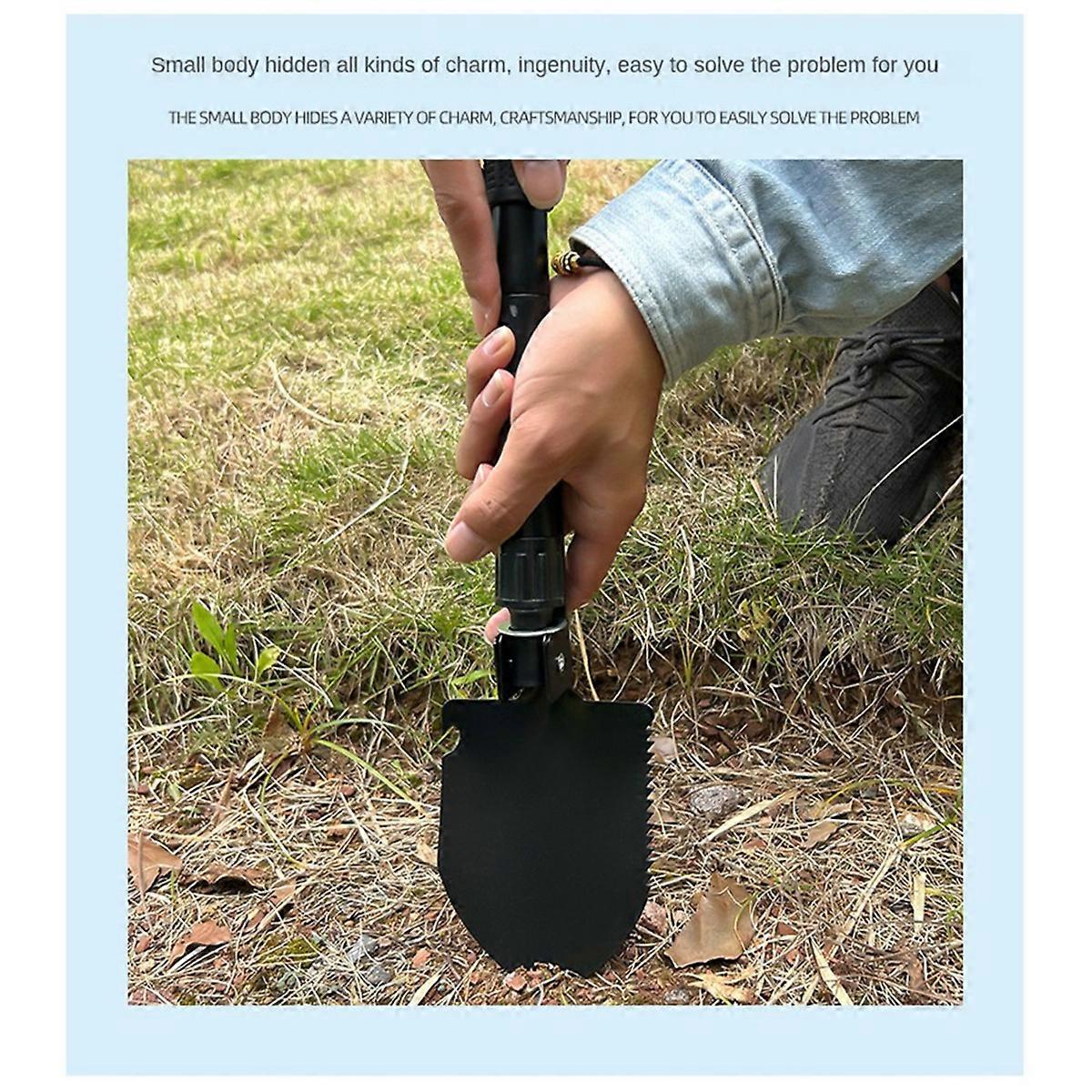 Folding Engineers Shovel, Emergency Rescue,Black Storage Bag