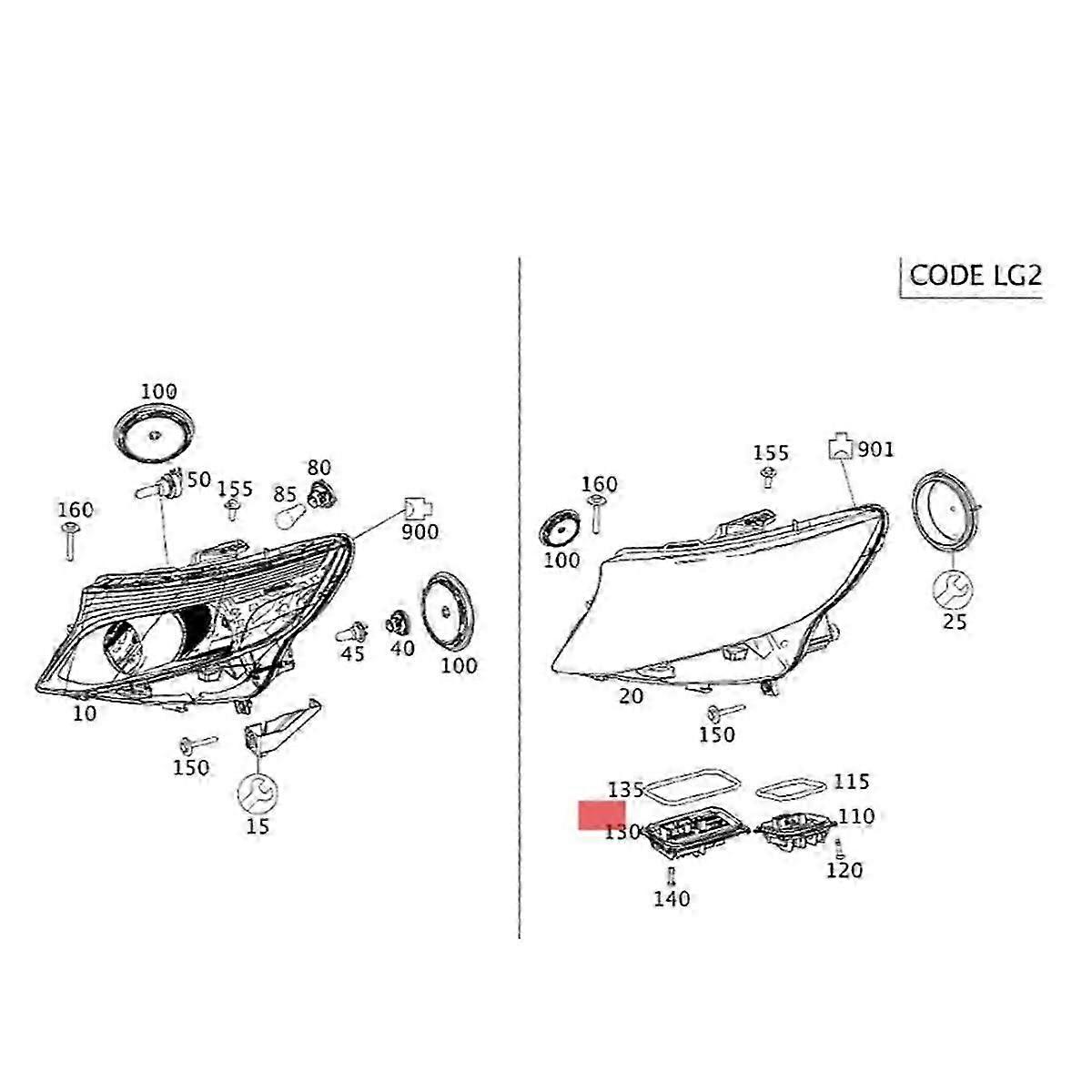 A2129005424 Car LED Headlight Control Unit DRL Module for E-Class W212 S212 2014-2018 A2129024008