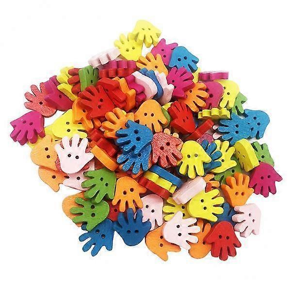 Colorful Wooden Buttons Assortment for DIY Crafting