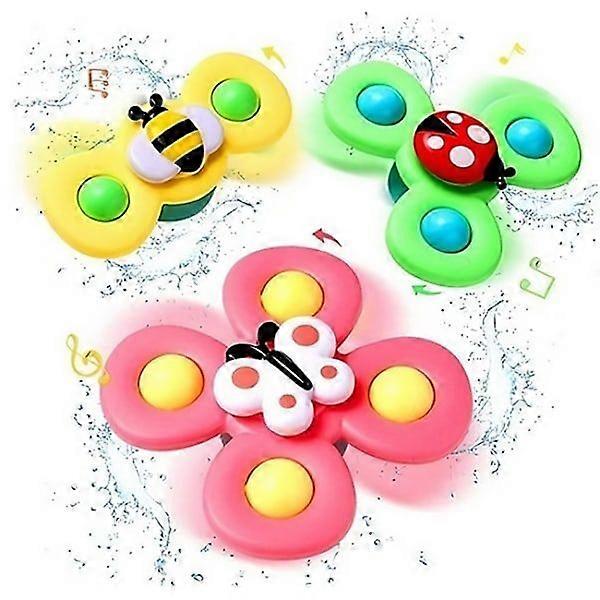 3 pcs. Rotating Fidget Spinner with Suction Cup for Baby/Children - Spinning Toy