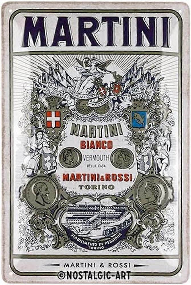 Ρετρό μεταλλική πινακίδα αλουμινίου vintage MarAluminumi - Bianco Vermouth Label