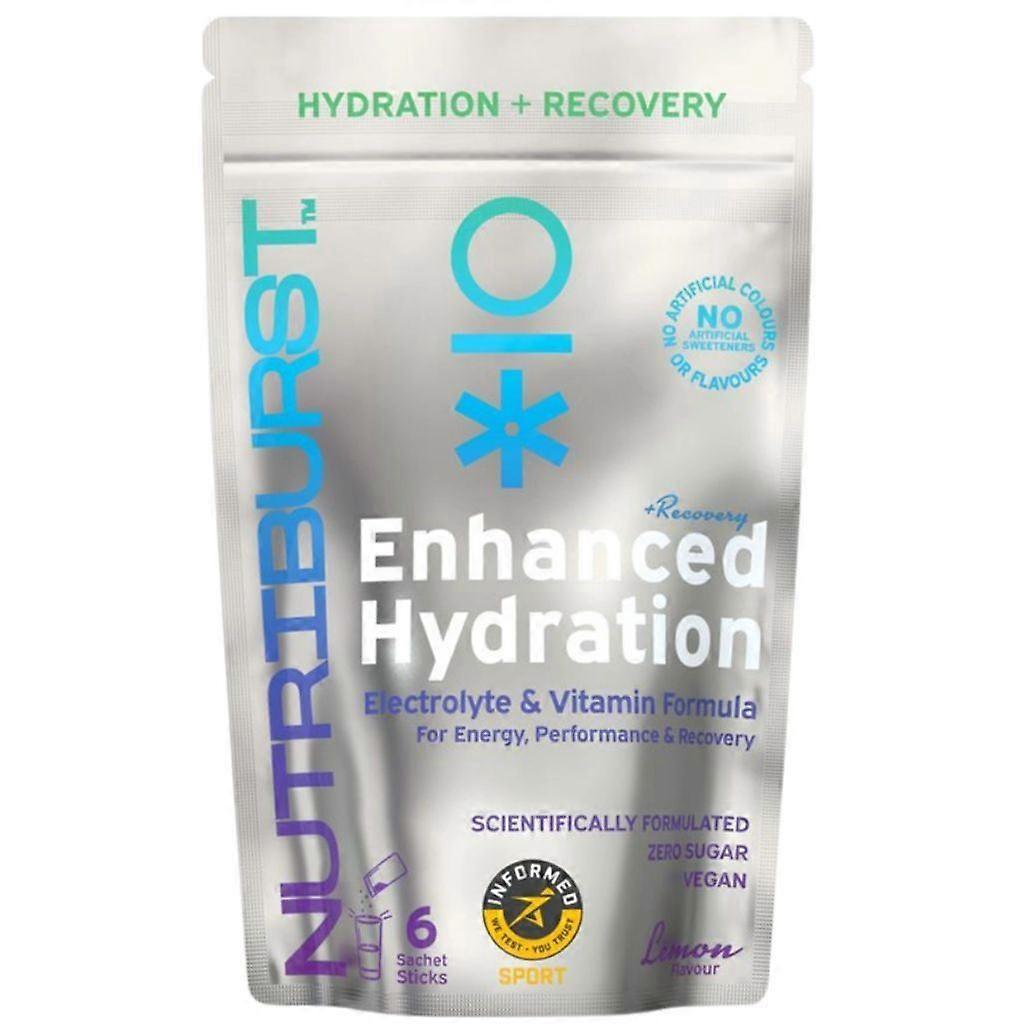 Nutriburst Enhanced Hydration + Recovery Lemon Flavour Sachets 6