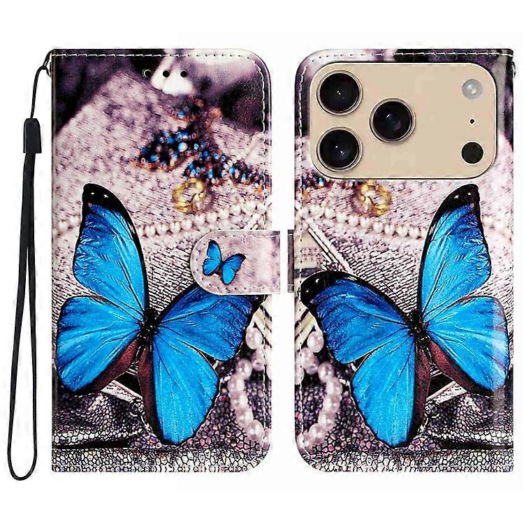 Compatible For iPhone 17 Pro Wallet Case Printed Pattern Design Leather Phone Cover