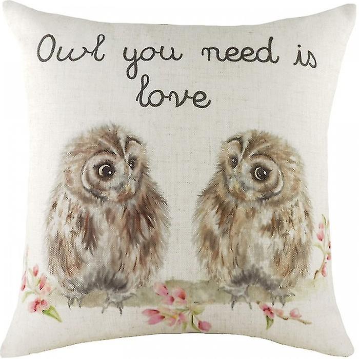 Evans Lichfield Hedgerow Owl Cushion Cover
