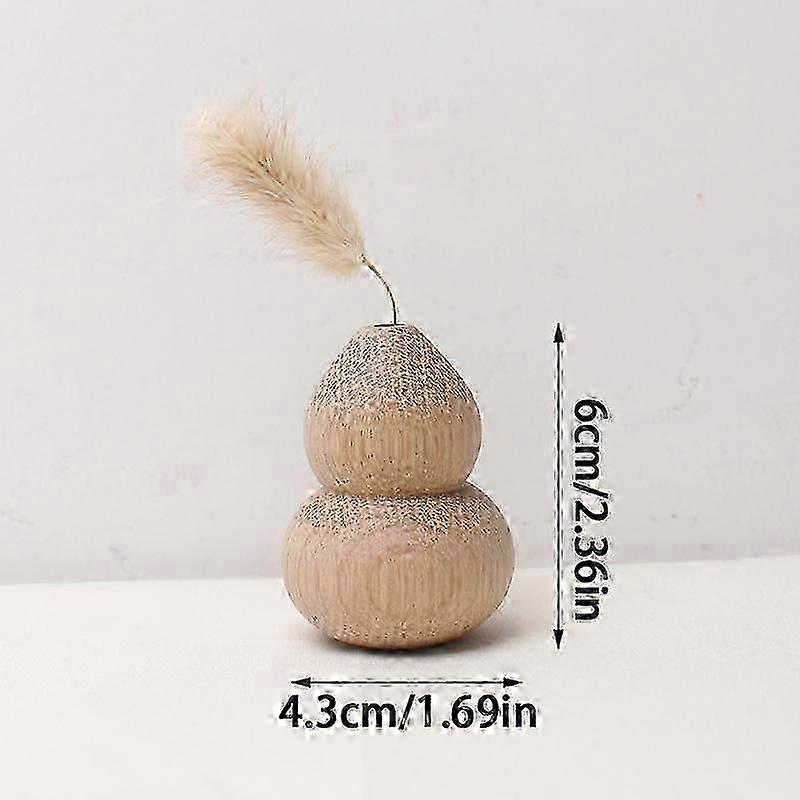 Creative Solid Wood Small Vase Solid Wood Flower Ware Dry Flower Arrangement Vase