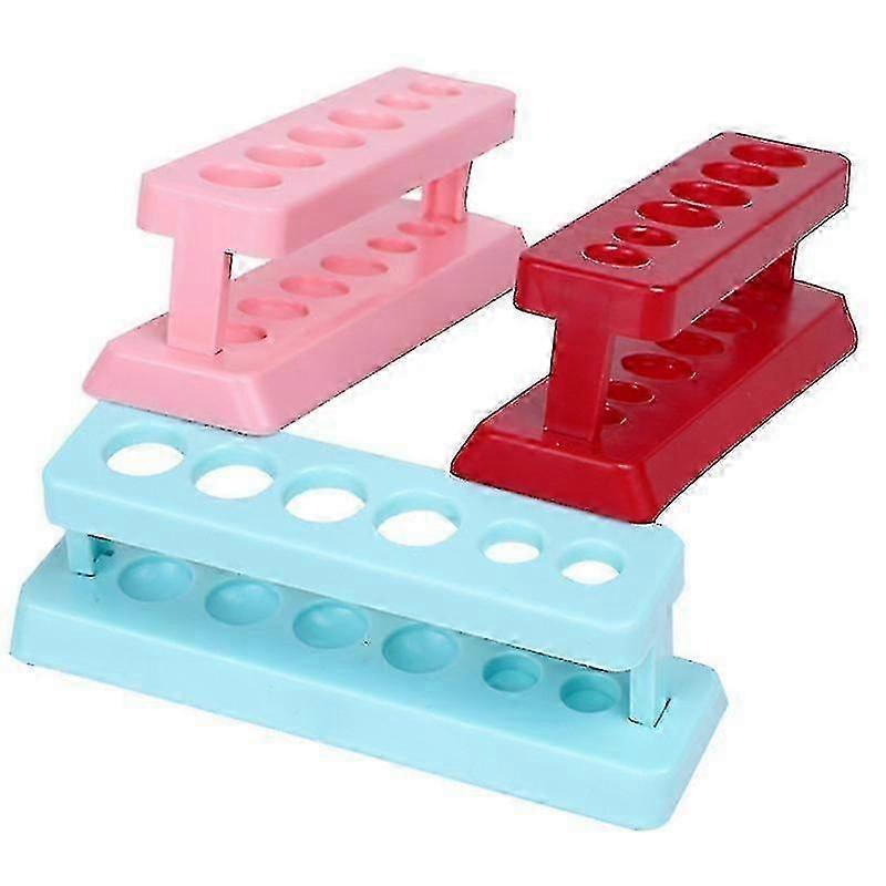 16X5x5cm Random Color Test Tube Racks 3 Pcs Plastic Test Tube Storage Rack Tube Holder Practical Tes