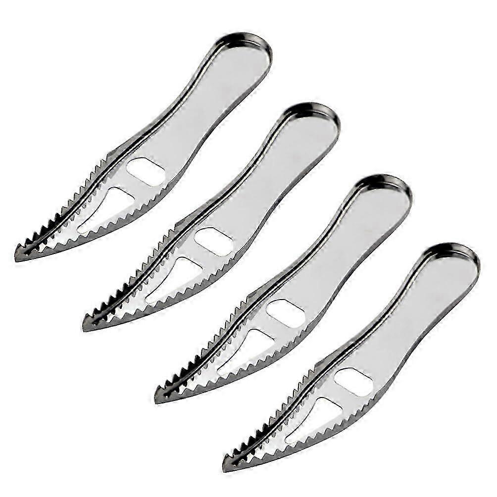 4pcs Fish Scale Remover & Bottle Opener - Kitchen Tool for Seafood Prep
