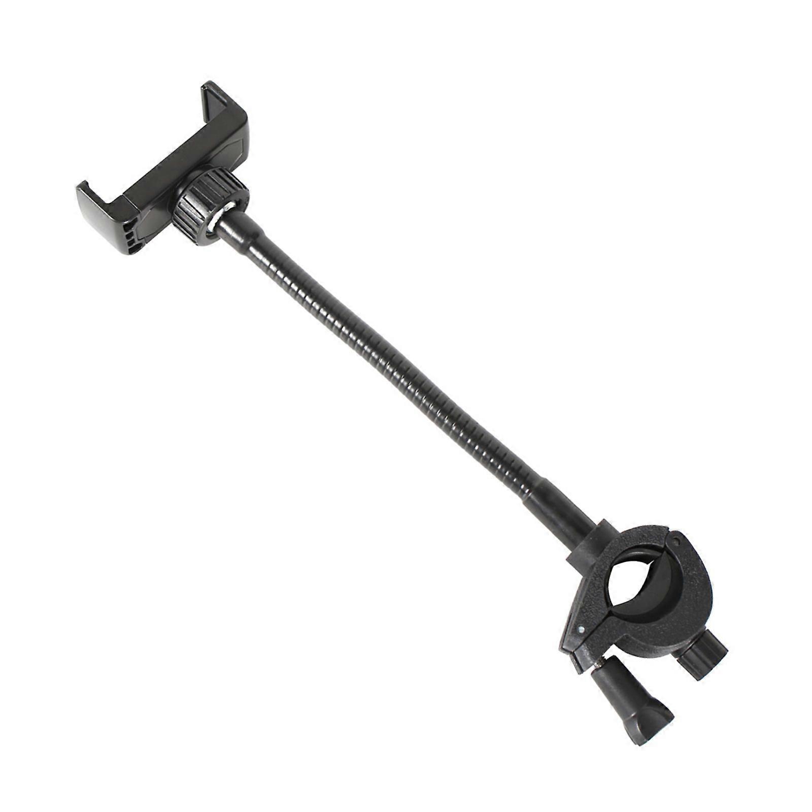 Adjustable Gooseneck Smartphone Holder Portable Phone Stand with Secure Lock Plastic Texture for Microphone Stands