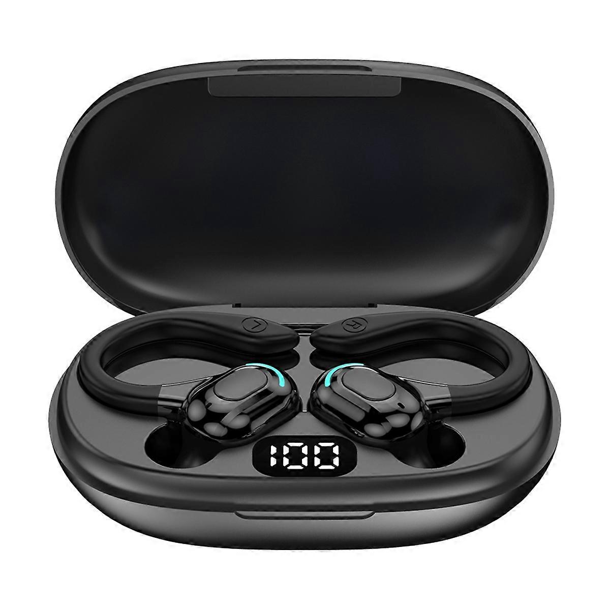 Earhook Bluetooth Headset AI Smart Translation Earplugs Digital Display Sports Noise Reduction Head