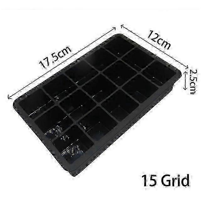 4/15 Rooster Siliconen IJsblokjesvorm Grote Vierkante IJsblokjesbak Vorm IJsblokjesmaker Niet-giftige Duurzame Bar Pub Wijn IJsblokken Maker hwy