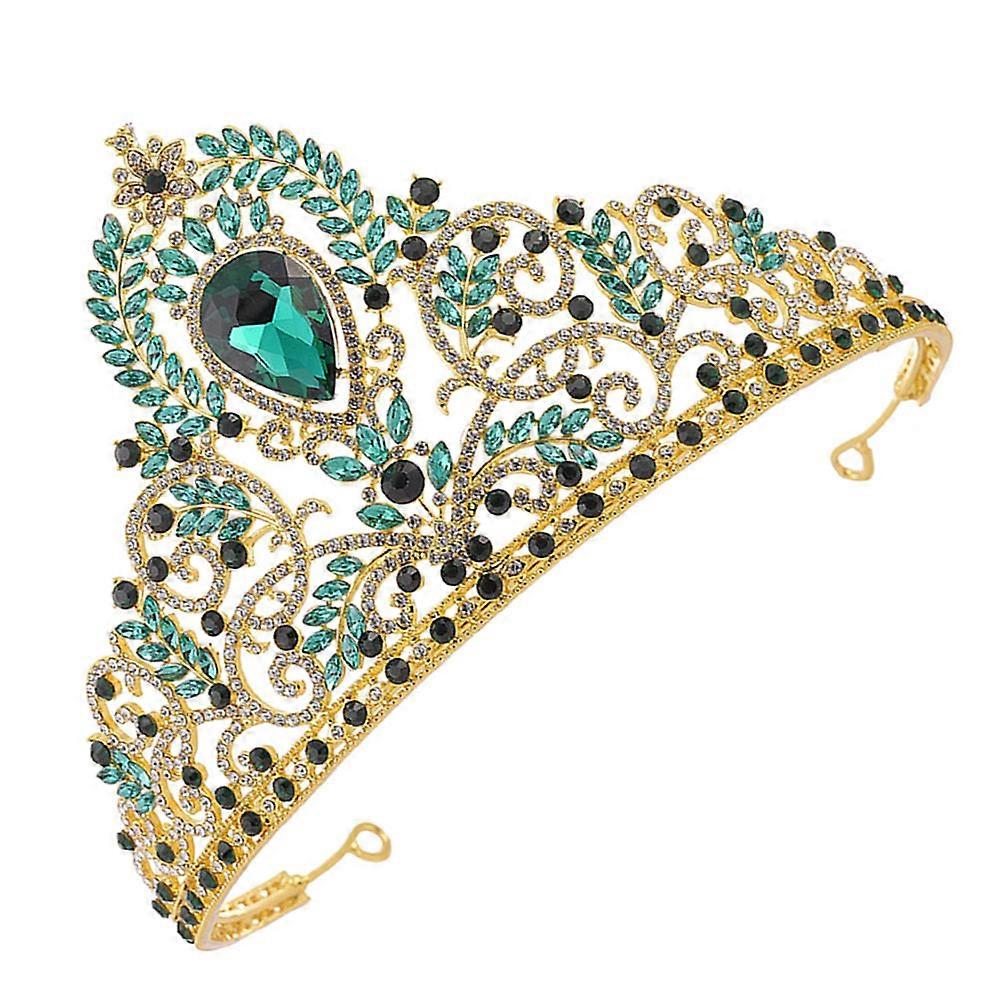 Here's a refined and marketable product description based on your input:
**1pc Baroque Style Rhinestone Inlaid Crown for Women – Elegant Large