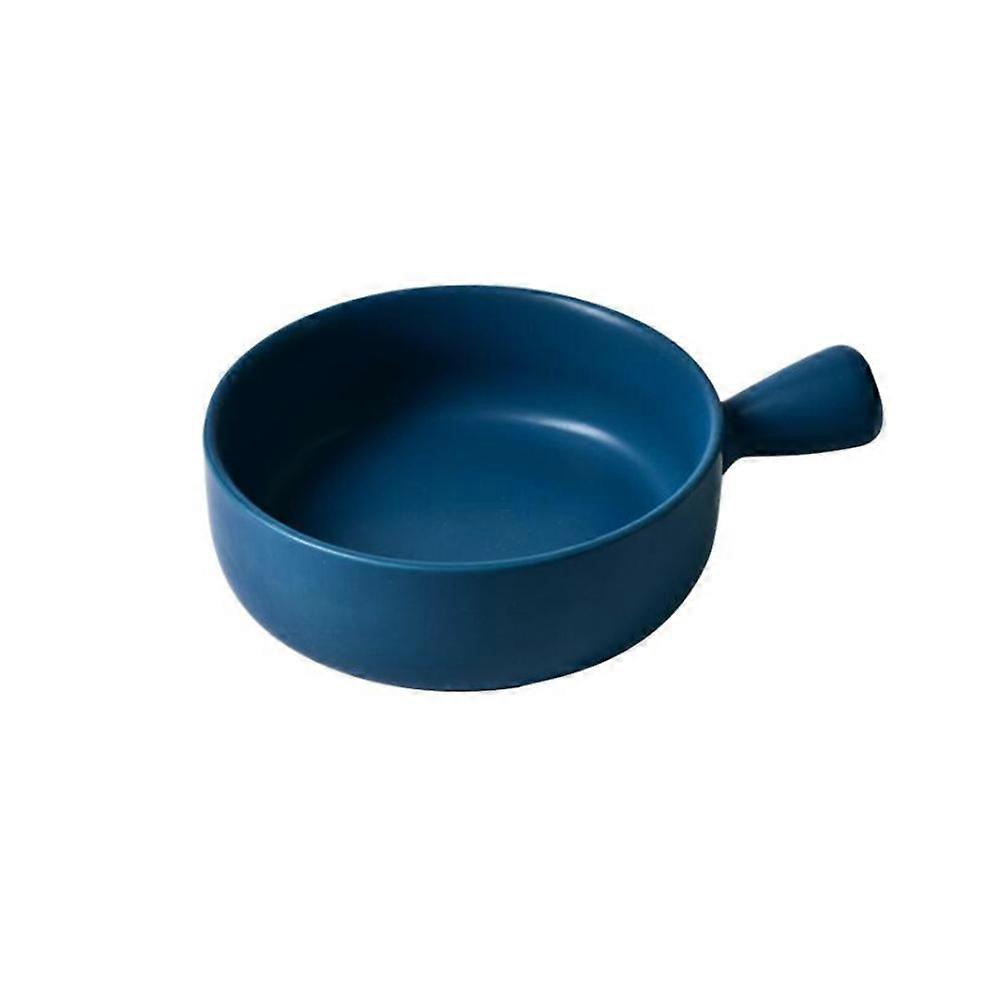 Round Pie Baking Dishes Ceramic Baking Tray Home Kitchen Blue 21x5.5cm For Baking Cakes 1Pack