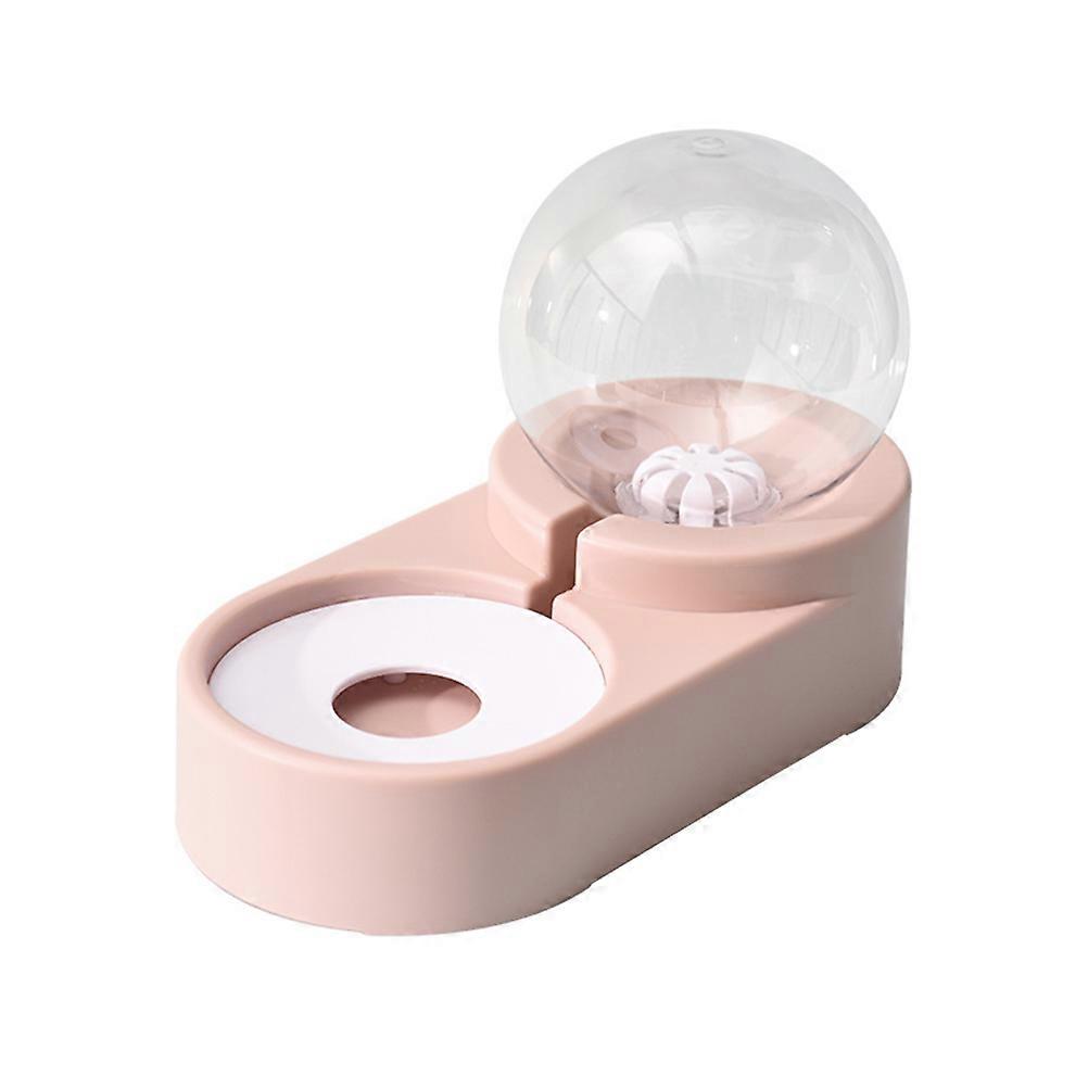 Cat Water Dispenser Creative Pet Automatic Water Feeder Double Bowl Pink 32x20x6cm Easy to 1Set