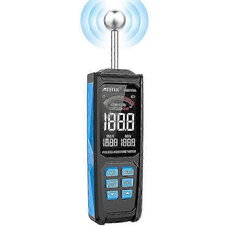 Digital Wood Moisture Meter with Auto Humidity Detection, Non-Destructive Spherical Hygrometer for Timber Damp Testing
