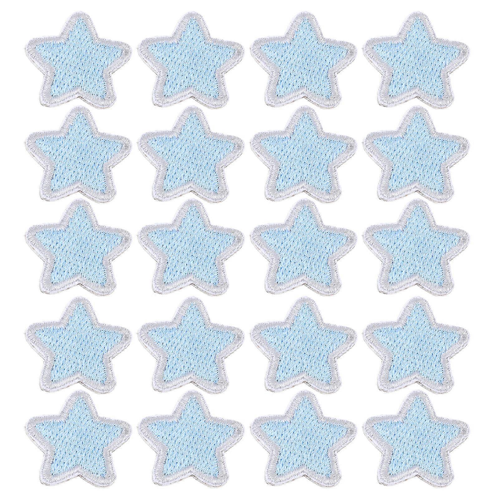 Patches For Clothes Decorative Patches Five-Pointed 2.2X2.2Cm Self-Adhesive 20Set