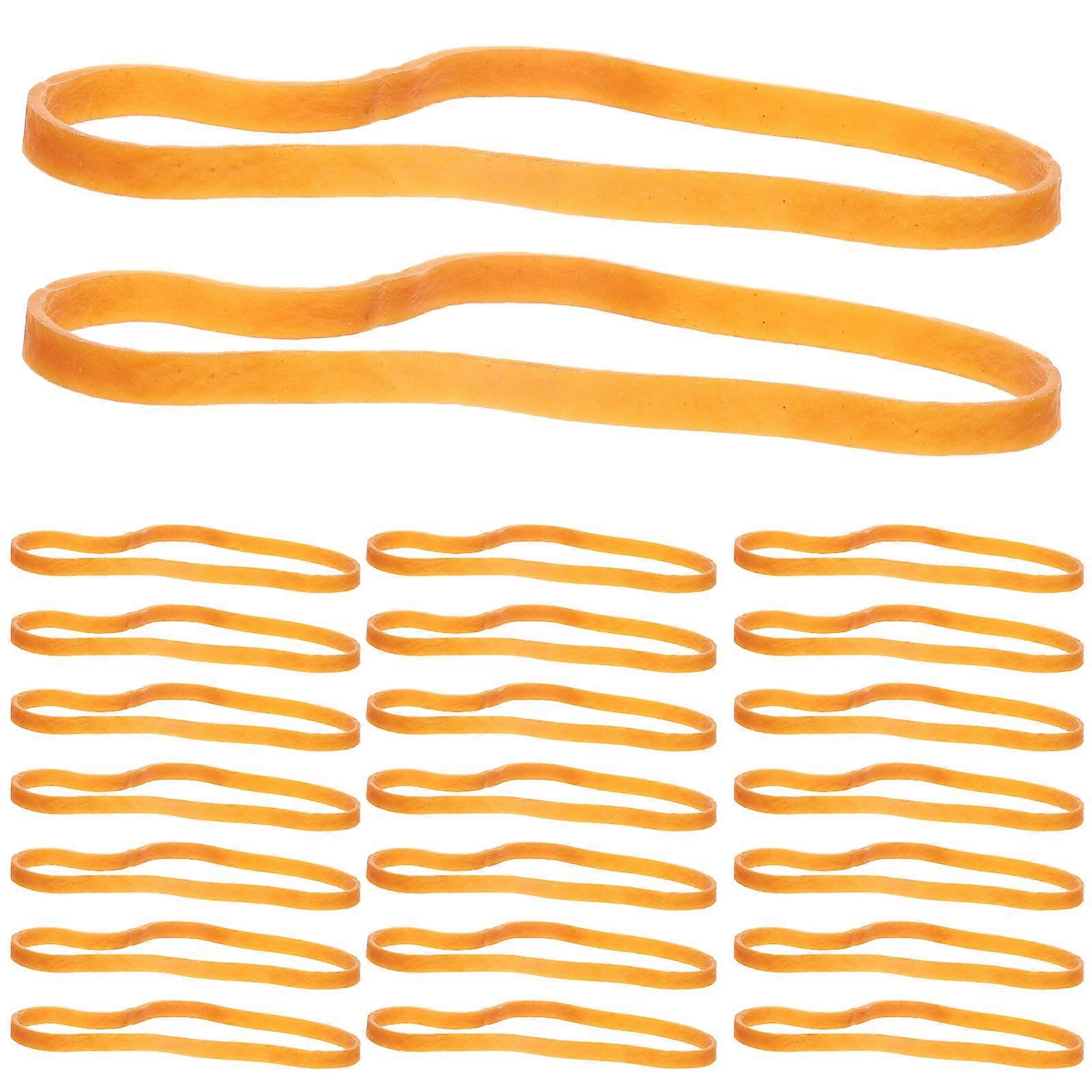Rubber Bands Heavy Duty Trash Bag Rubber Bands Office Supplies Orange 320*6Mm Sealing 1Set