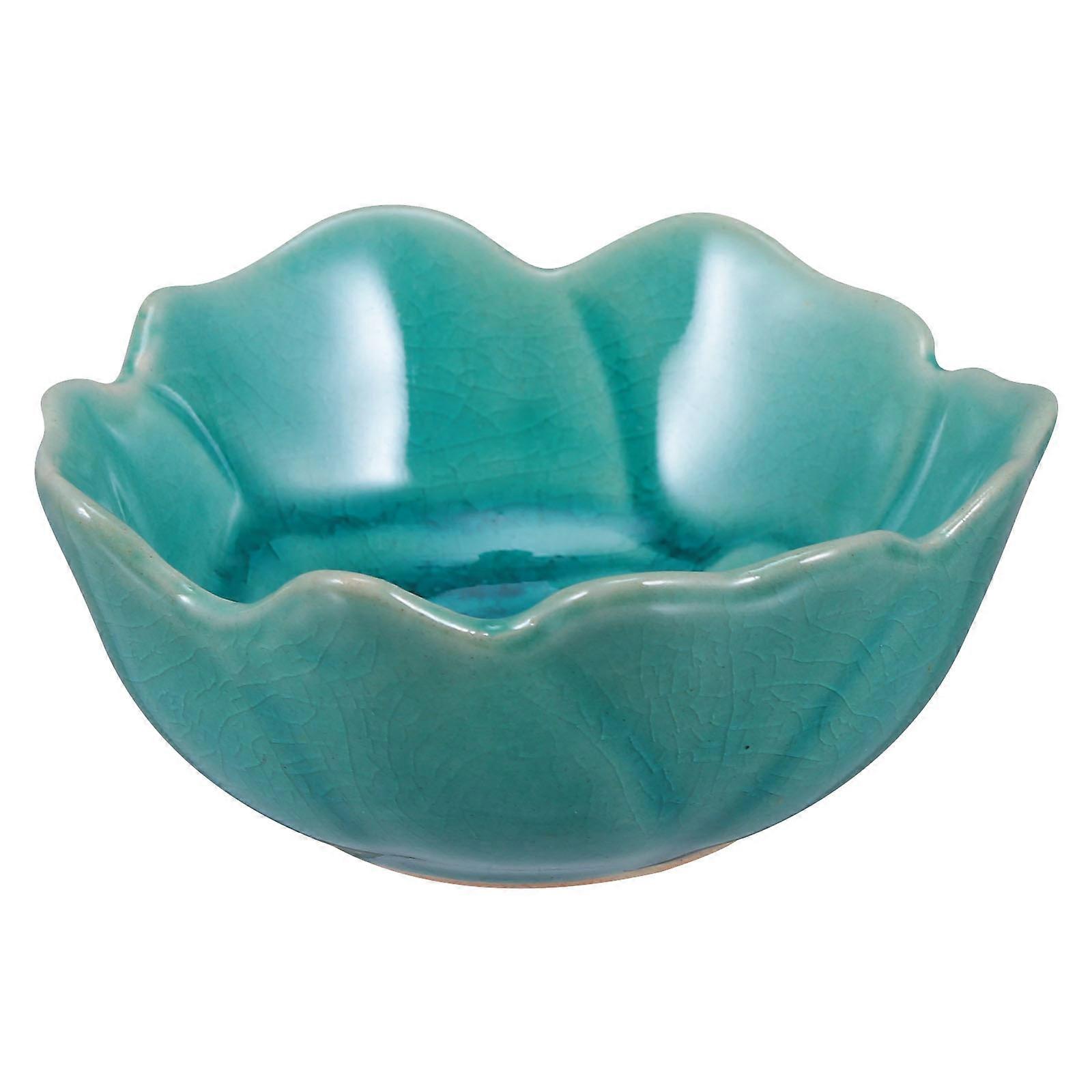 Essential Oil Mixing Bowl Ceramic Plate Beauty Salon Use Blue 8.5X8.5cm Storage Holder 1Pc