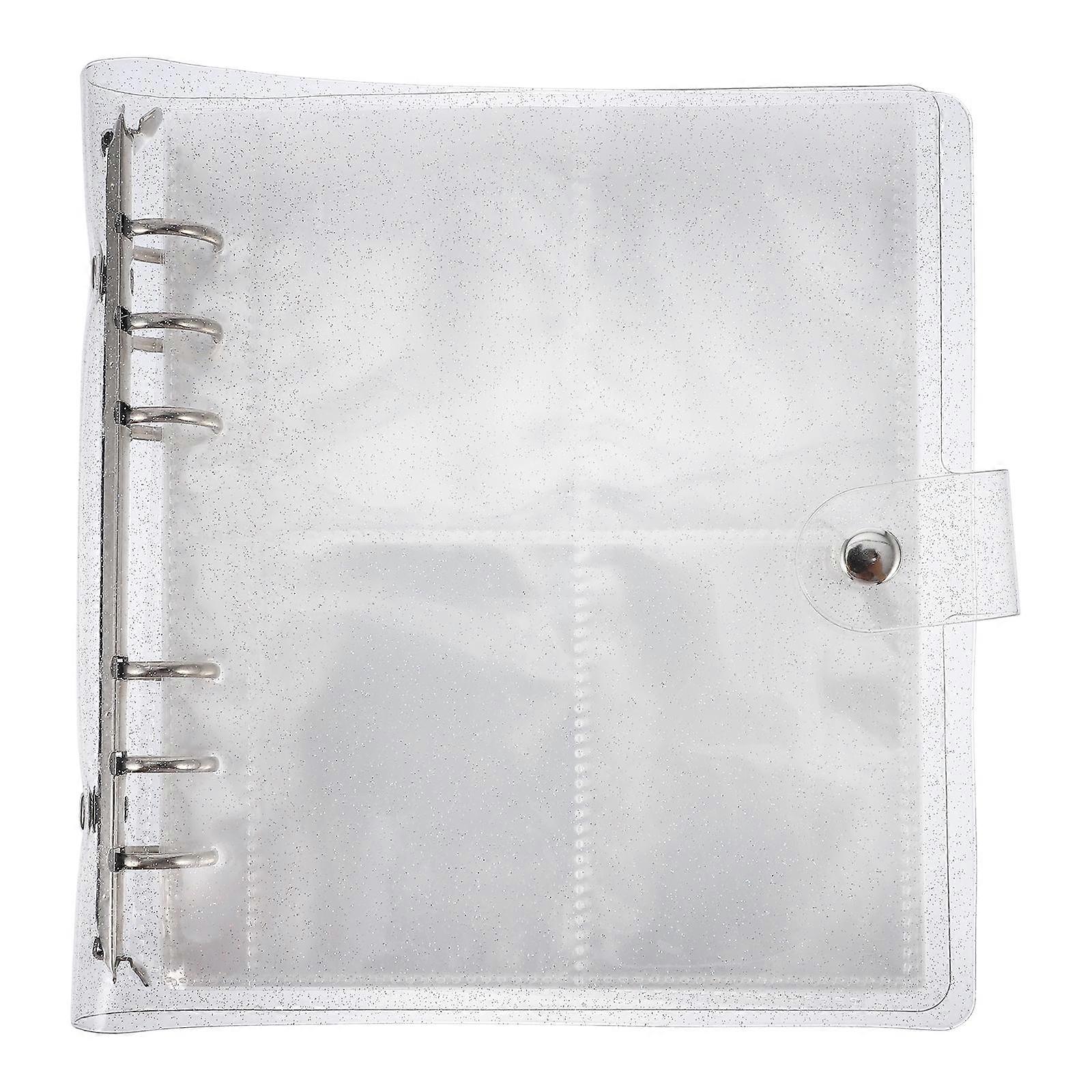 Pockets Picture Album Photo Card Holders Large Capacity Storage Protection 19x19.5cm Transparent Rectangular 1Set