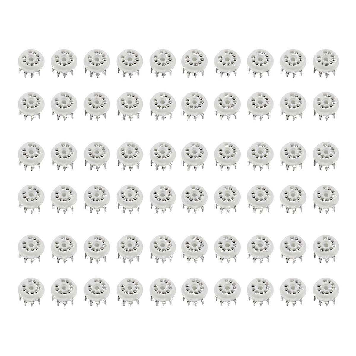 10PCS PCB 9Pin Ceramic B9A Vacuum Tube Socket Audio HIFI DIY Amps for 12AX7 12AU7 12AT7 ECC81 ECC82