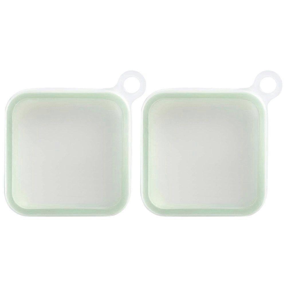 2pcs Reusable Breakfast Sandwich Case Lunch Box Toast Box Leakage-proof Bread Box