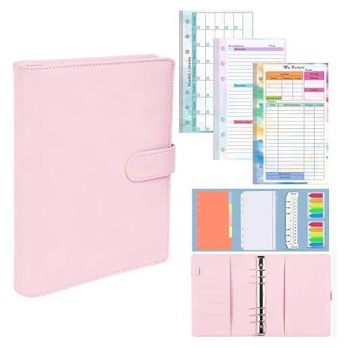 A6 Goal Planner PU Leather Storage Pouch Notebook B