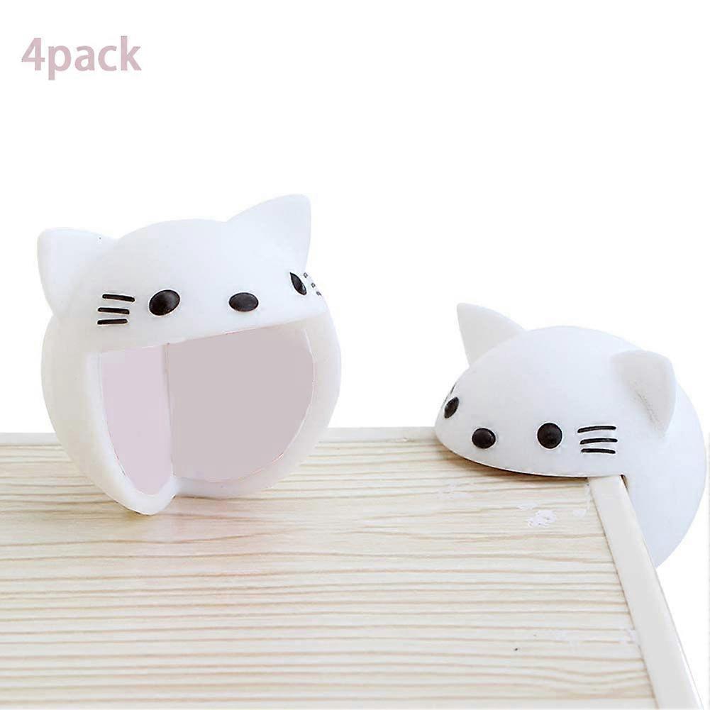 Corner Guards Edge Bumpers Ball Shape Baby Child Safety Proof Furniture Table Protector 4 Pieces (Cat)